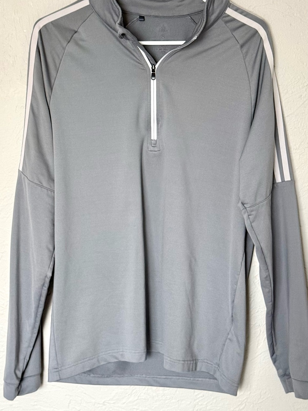 Adidas Men's Half-Zip Pullover with White Stripes